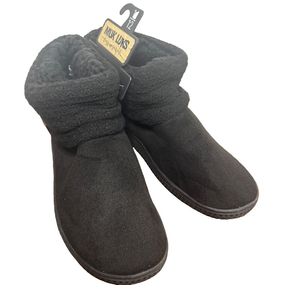 Women’s Muk Luks Cozy Knit Slipper Booties size 11/12 NWT